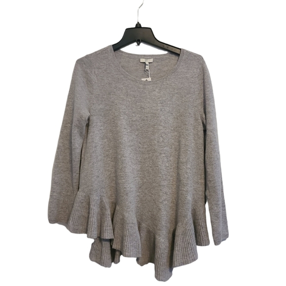 Joie Wool Pullover Scoop Neck Wool Cashmere Grey Sweater Small NWT - Picture 5 of 8